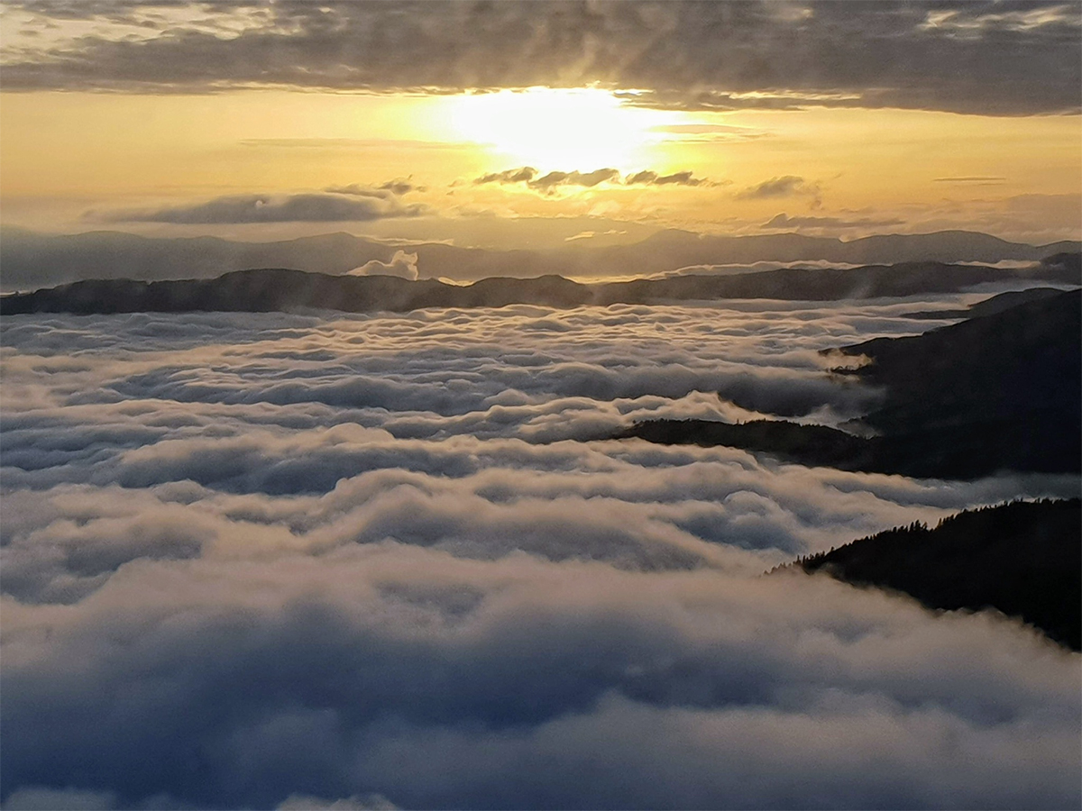 Sonnenuntergang über dem Aichfeld
